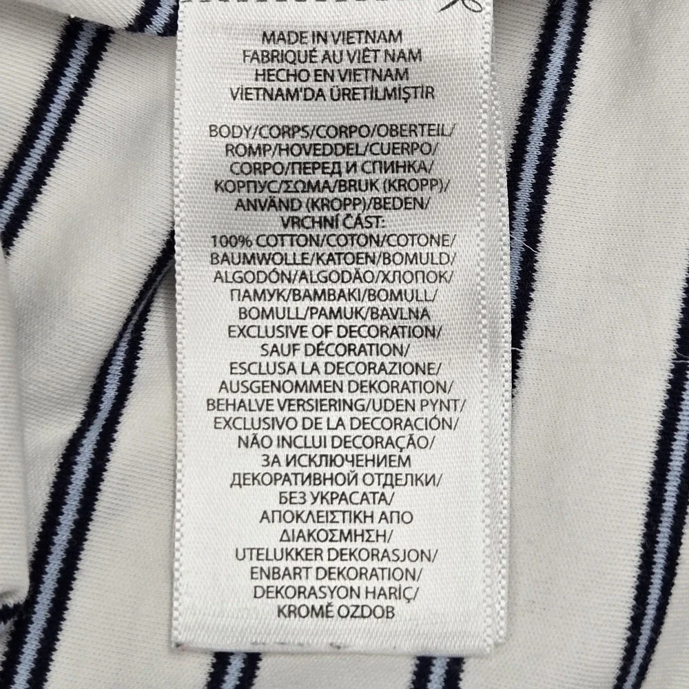 Polo Ralph Lauren Men Polo M White Embroidered Striped Button Classic